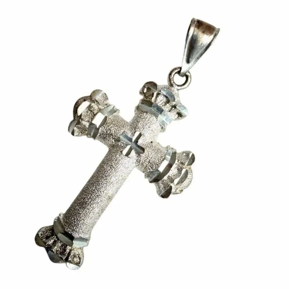 Vintage Sterling Silver Cross Pendant